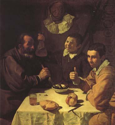 Diego Velazquez Trois Hommes a table (df02) oil painting picture
